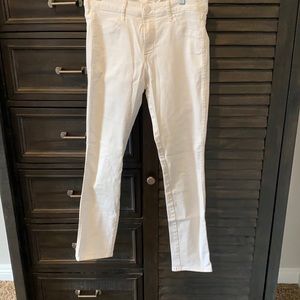 White denim skinny jeans
